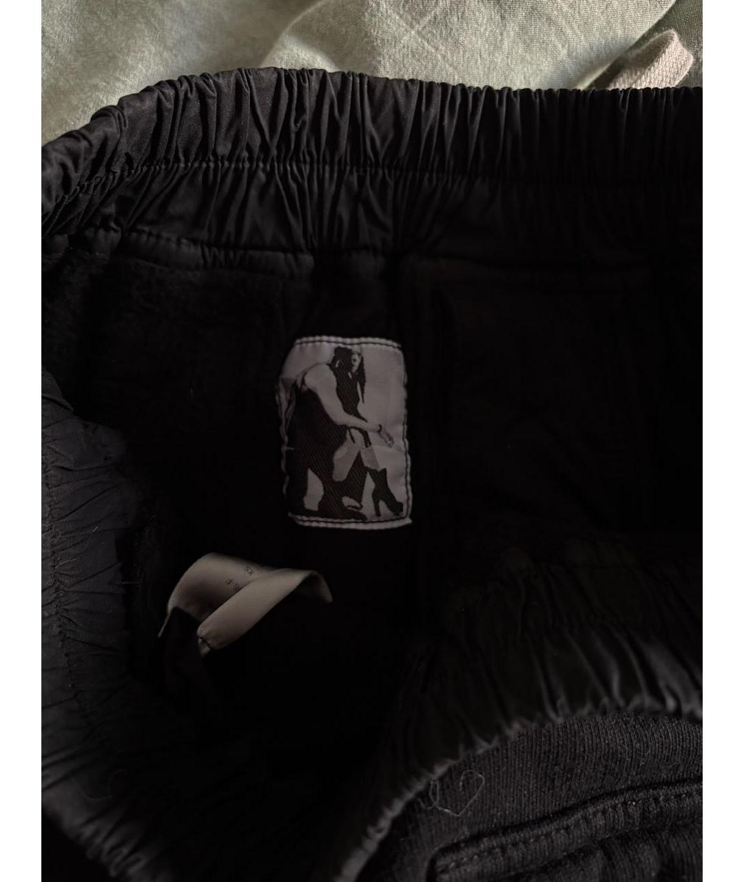 RICK OWENS DRKSHDW Черные хлопковые брюки широкие, фото 3
