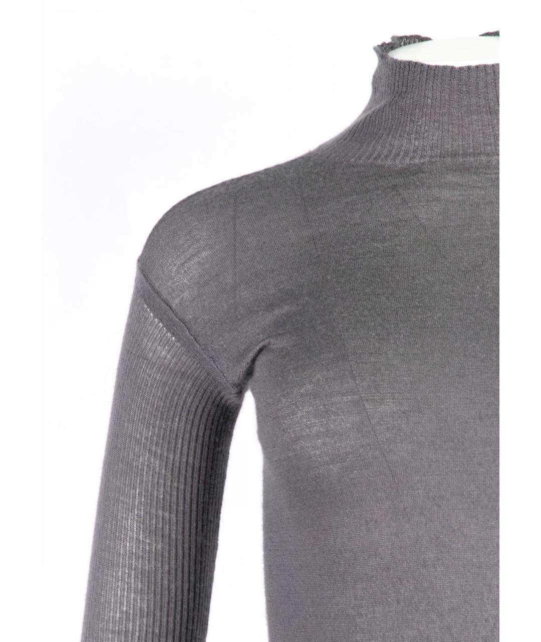 RICK OWENS Серое кашемировое повседневное платье, фото 2
