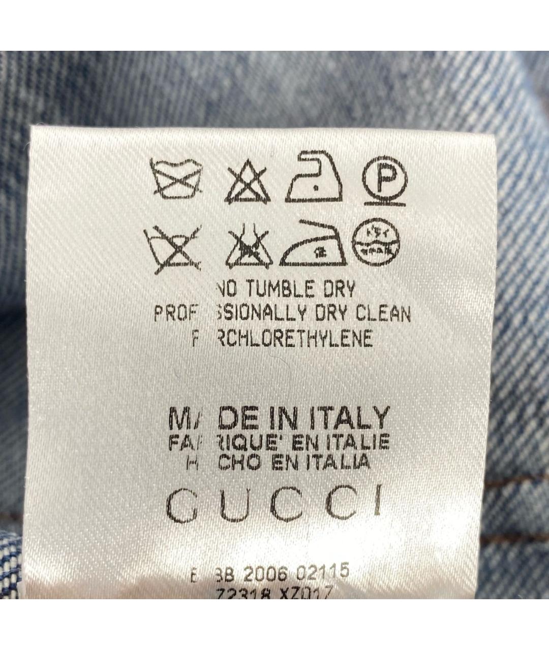 GUCCI Хлопковые джинсы клеш, фото 8