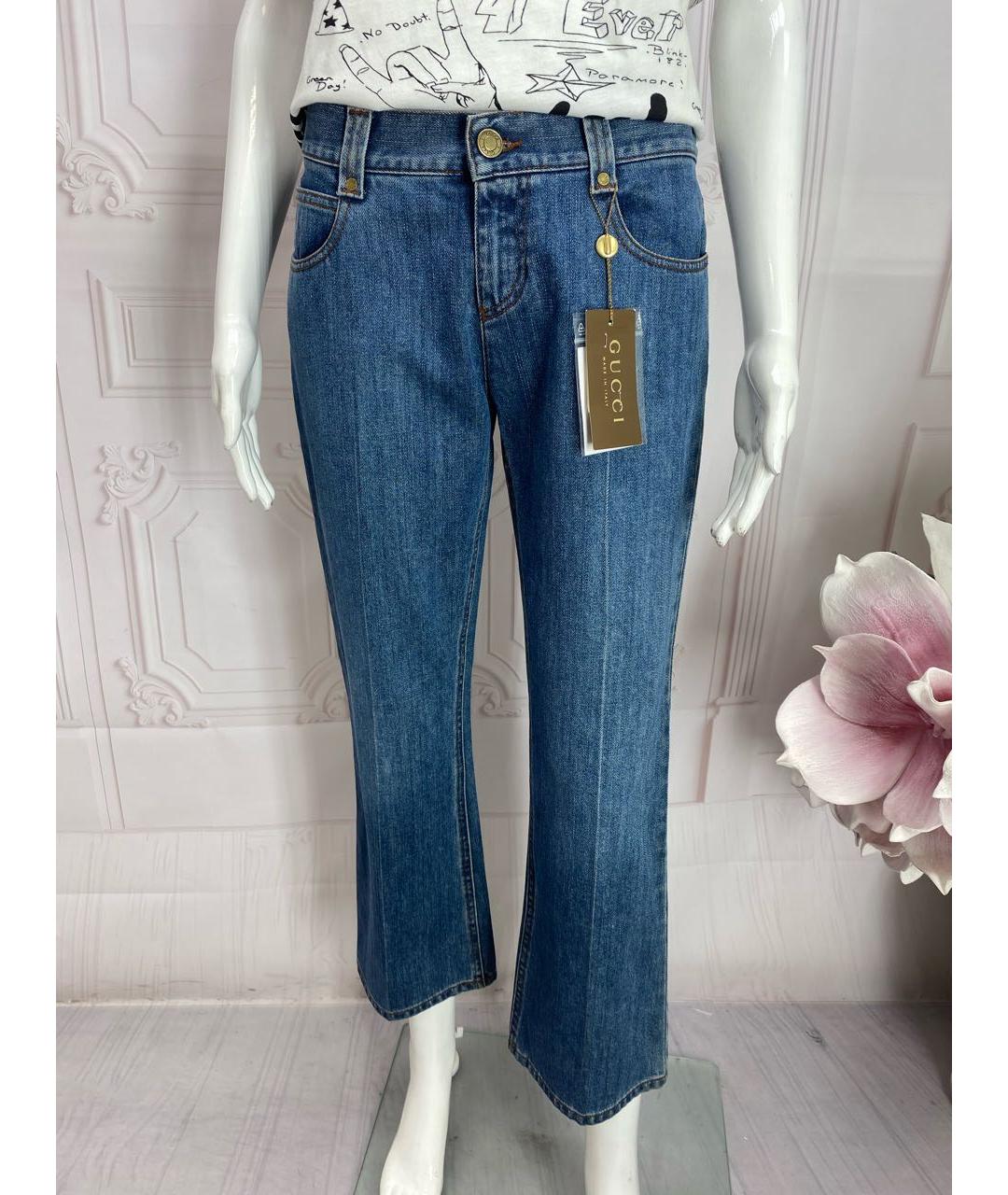 GUCCI Хлопковые джинсы клеш, фото 5