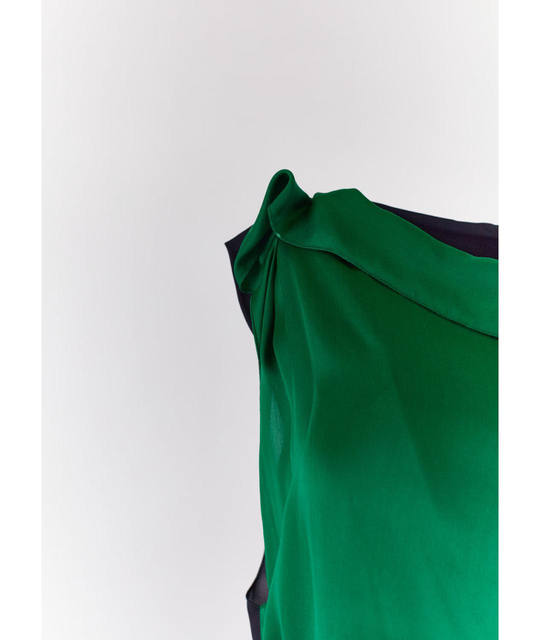 LANVIN Зеленые шелковое коктейльное платье, фото 2