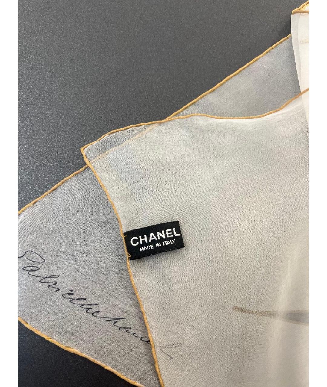 CHANEL Мульти шелковый шарф, фото 3