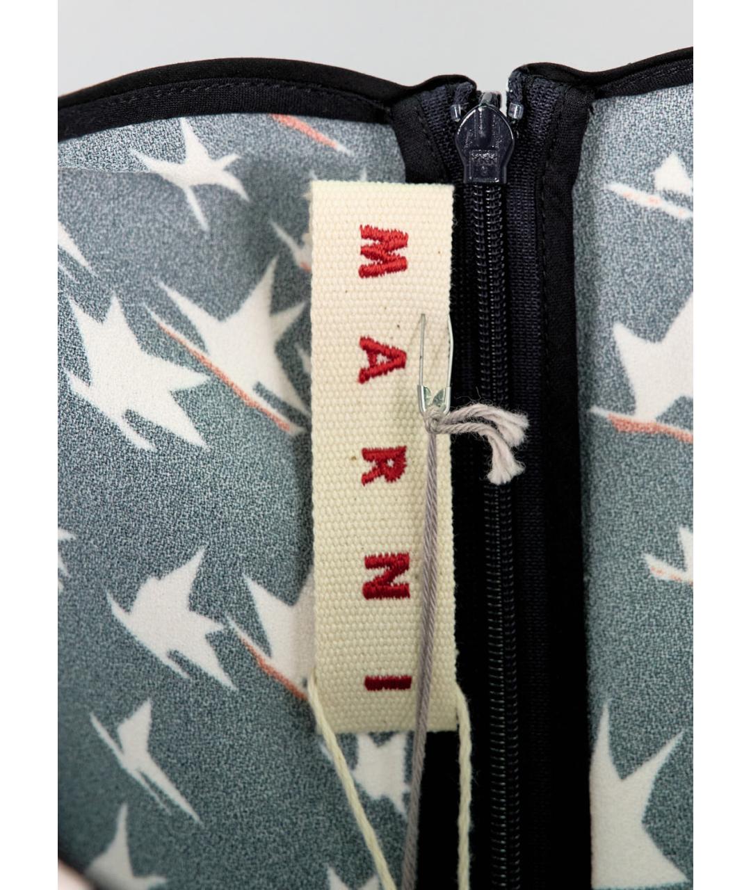 MARNI Синее вискозное повседневное платье, фото 4