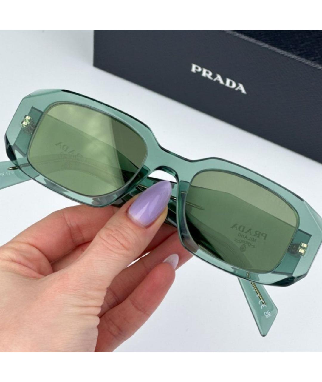 PRADA Зеленые солнцезащитные очки, фото 2