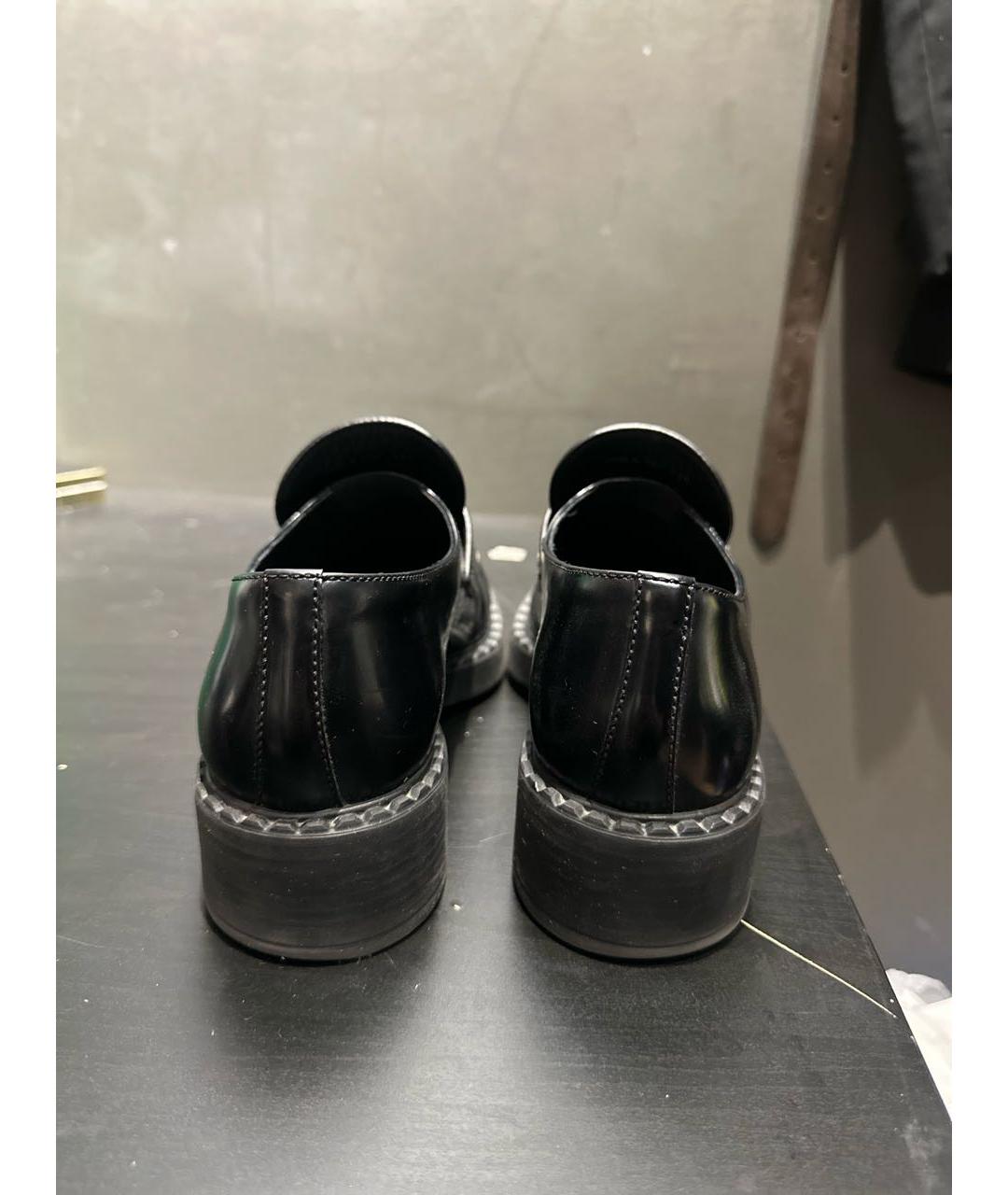 PRADA Черные кожаные лоферы, фото 4