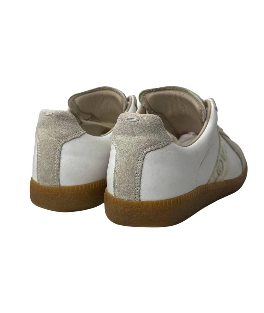 MAISON MARGIELA Белые кожаные кеды, фото 6