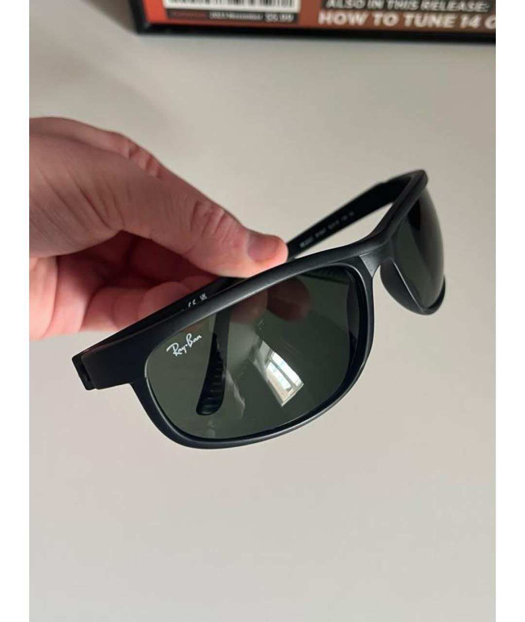 RAY BAN Черные солнцезащитные очки, фото 9