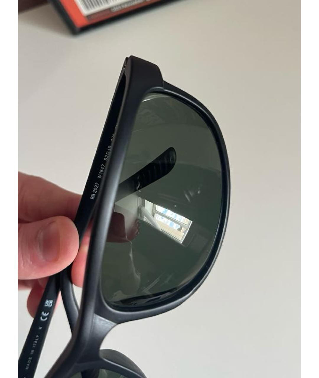 RAY BAN Черные солнцезащитные очки, фото 3