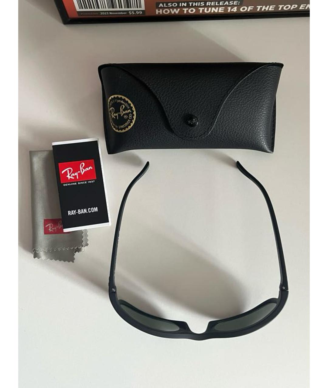RAY BAN Черные солнцезащитные очки, фото 7