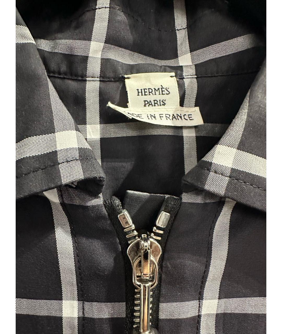HERMES Черная хлопковая рубашка, фото 4