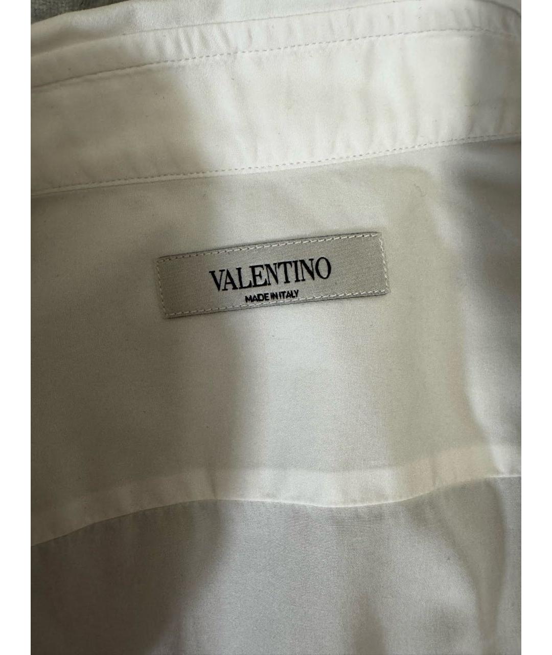 VALENTINO Белая хлопковая кэжуал рубашка, фото 3