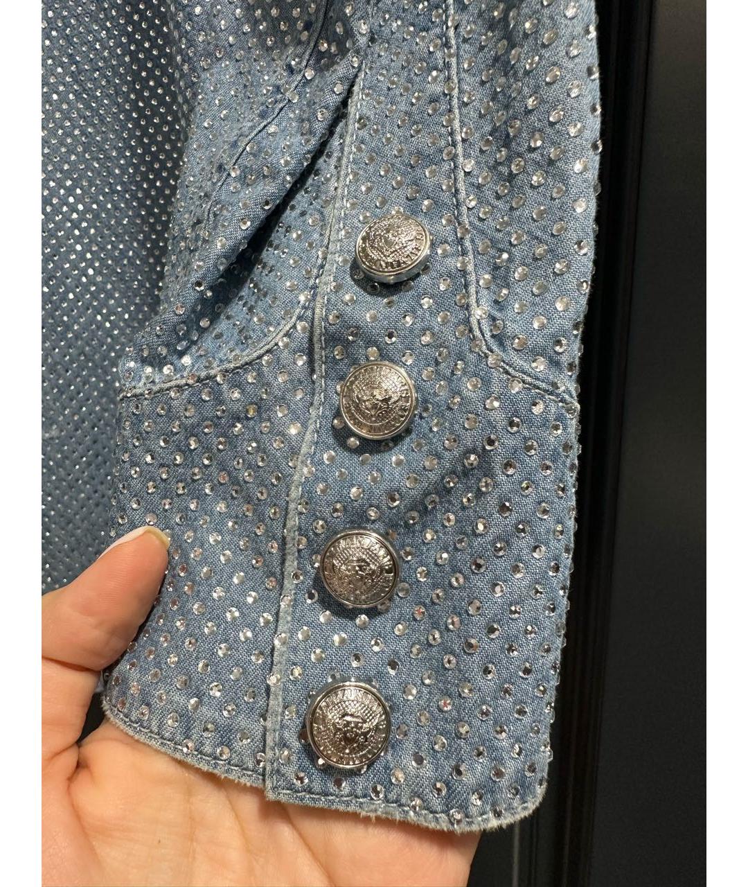 BALMAIN Голубая хлопковая рубашка, фото 5