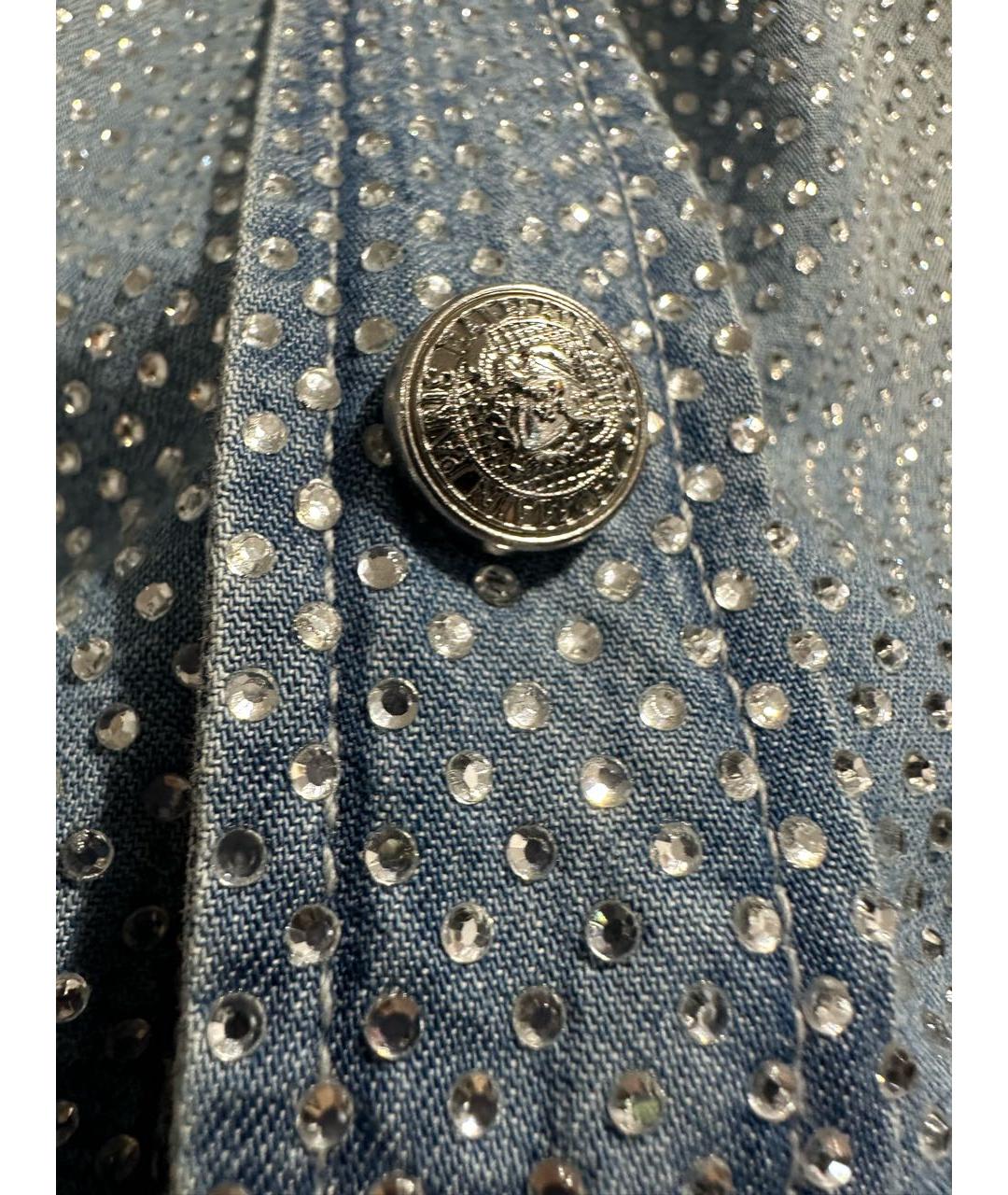 BALMAIN Голубая хлопковая рубашка, фото 3