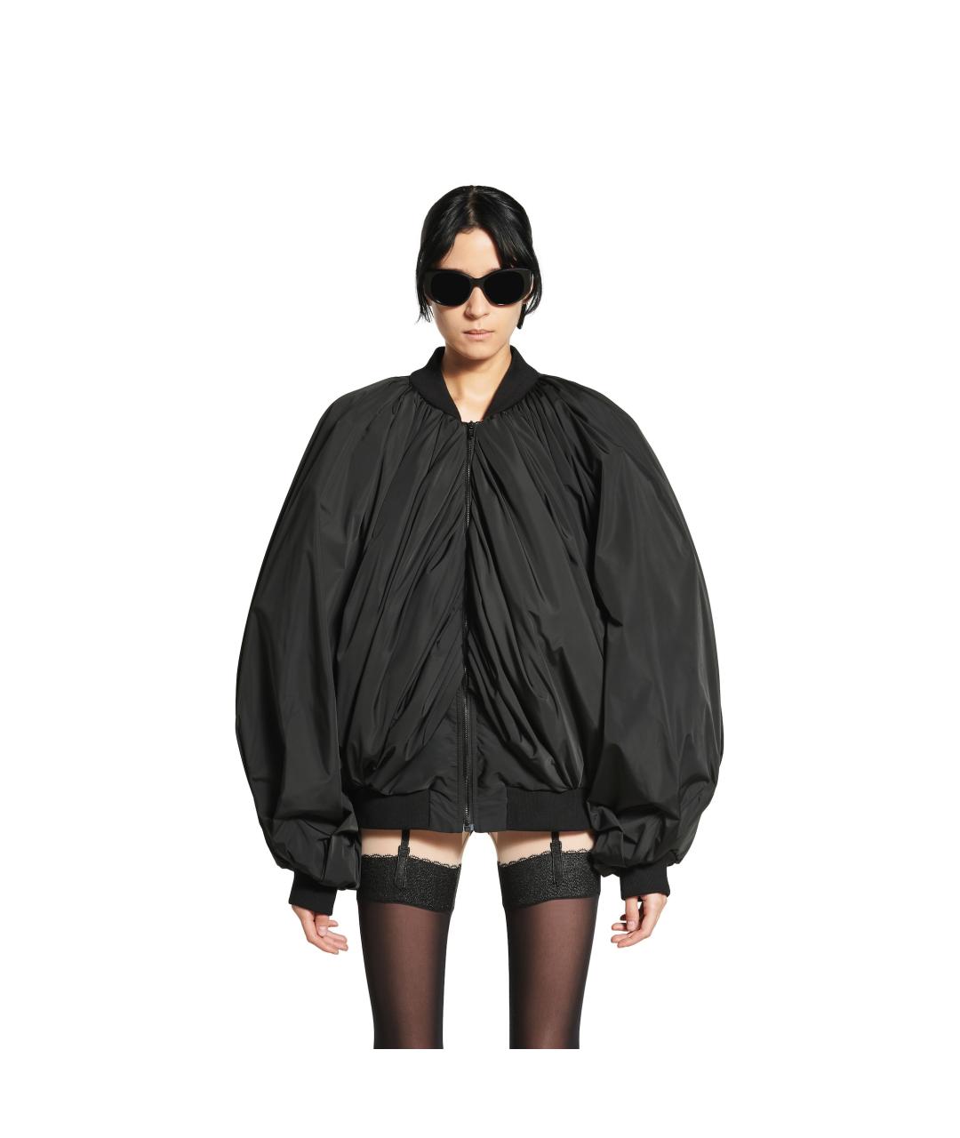 BALENCIAGA Черная полиэстеровая куртка, фото 2