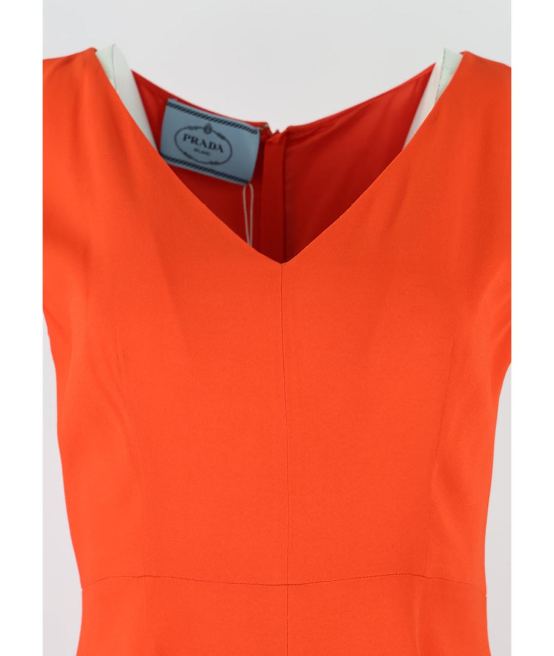 PRADA Красное вискозное повседневное платье, фото 3