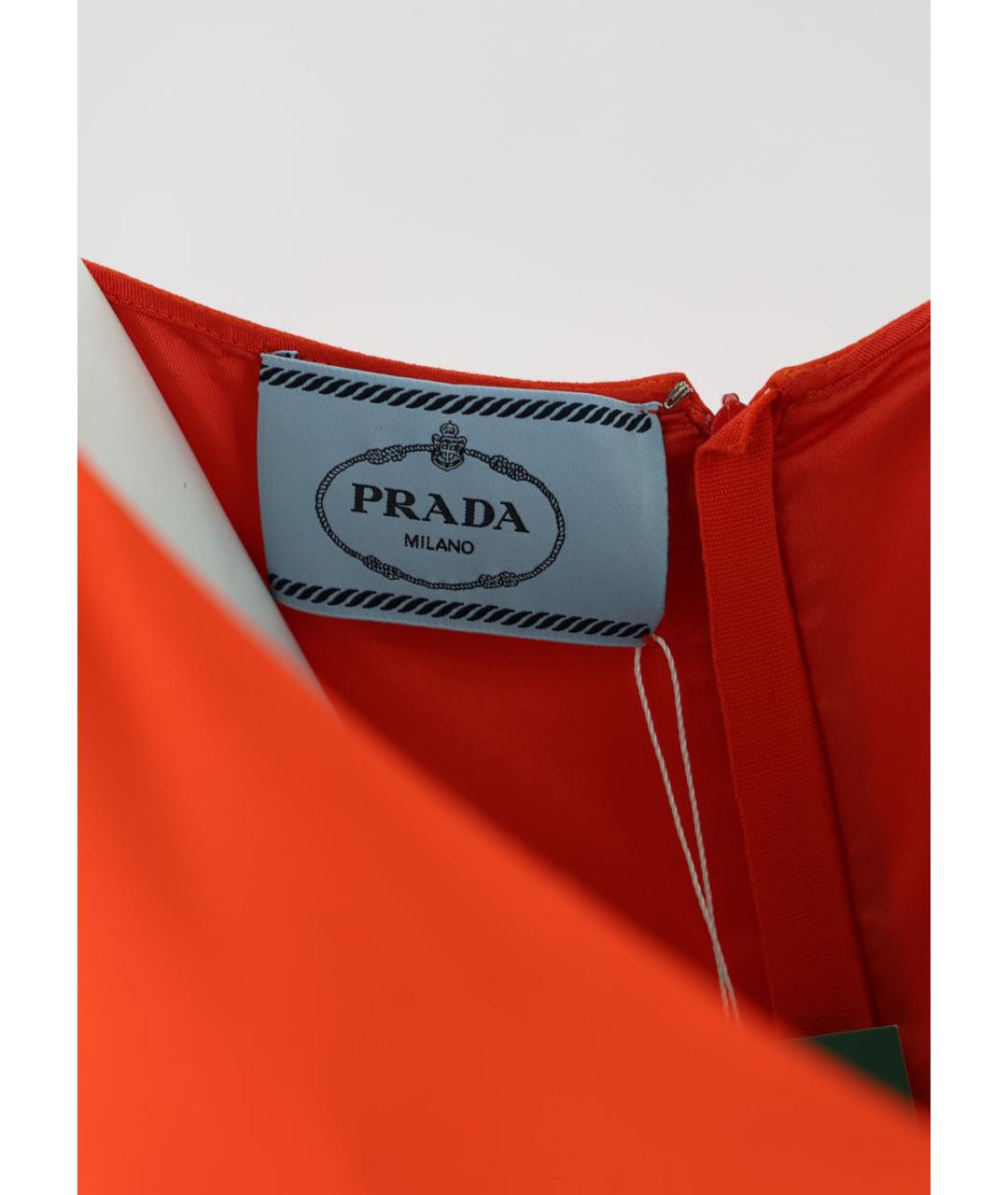 PRADA Красное вискозное повседневное платье, фото 4