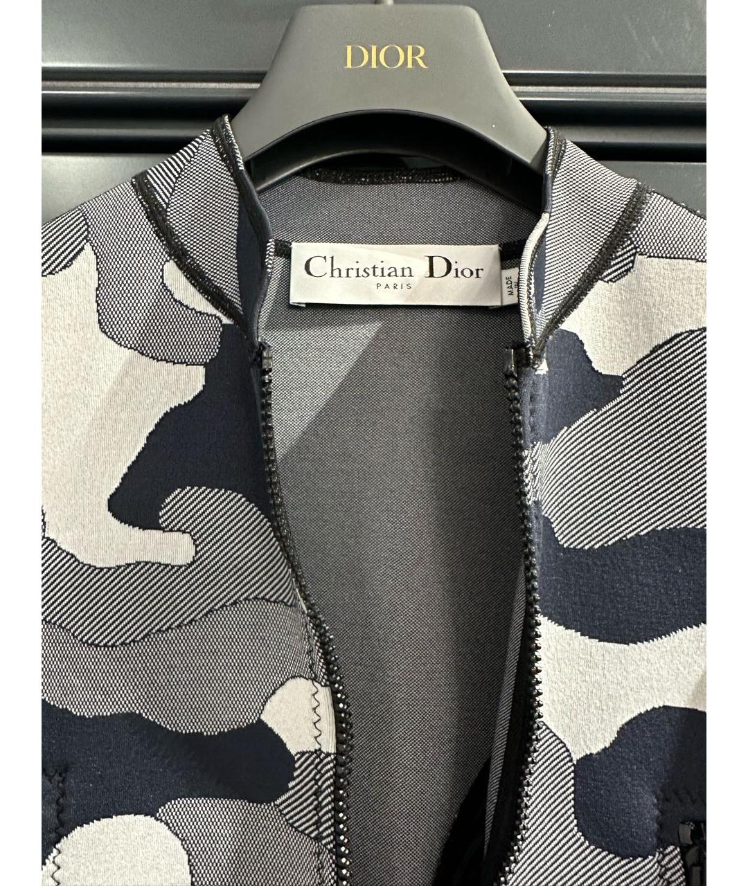CHRISTIAN DIOR Синий полиамидовый жакет/пиджак, фото 6