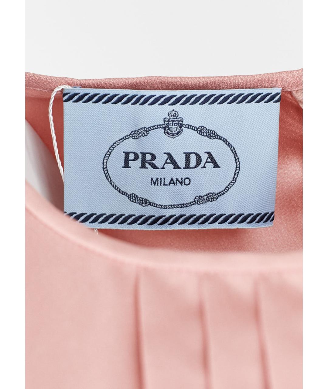 PRADA Розовое полиэстеровое повседневное платье, фото 4