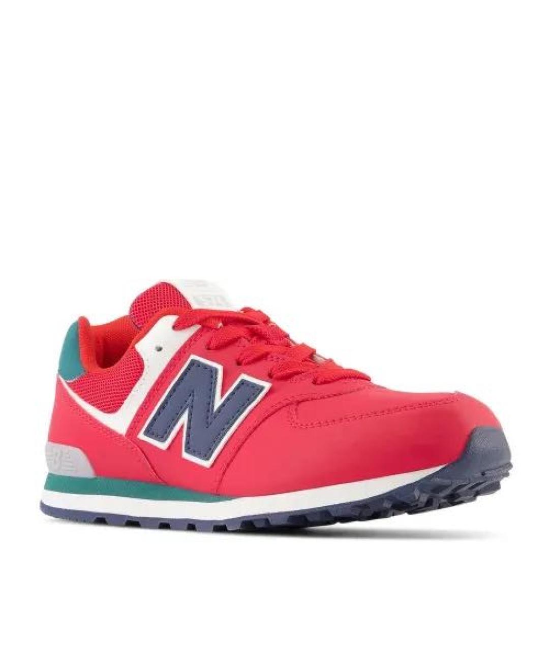 NEW BALANCE Красные кожаные кроссовки, фото 5