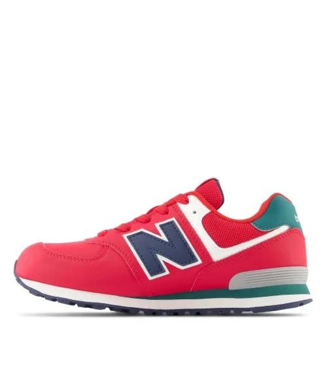 NEW BALANCE Красные кожаные кроссовки, фото 2