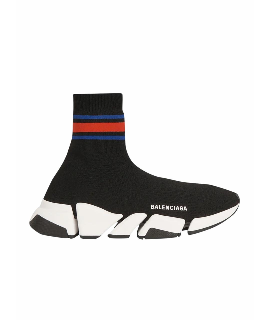 BALENCIAGA Черные текстильные высокие кроссовки / кеды, фото 1