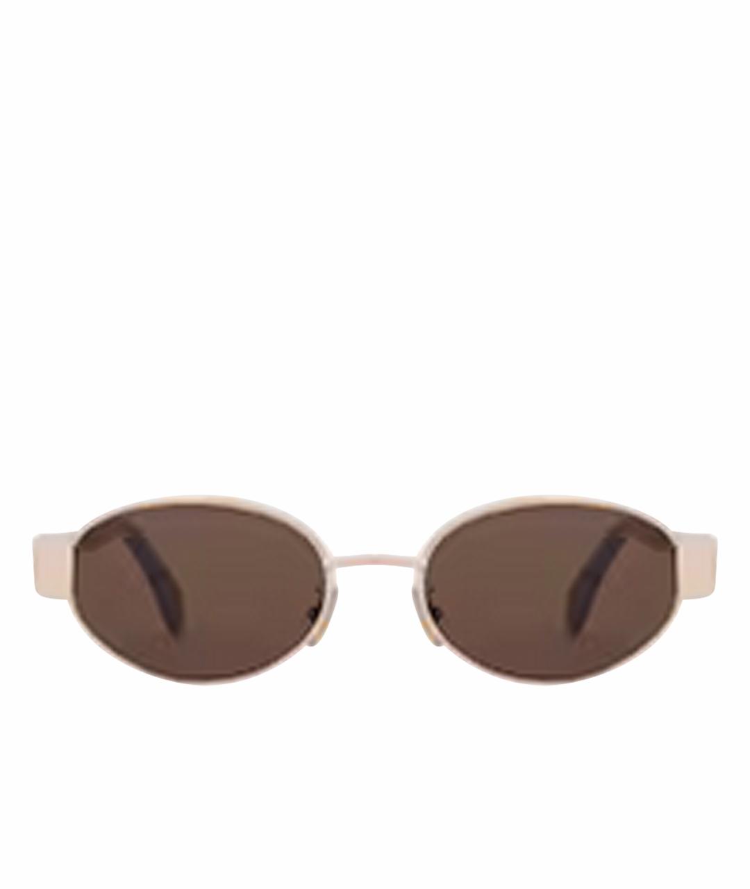 CELINE Золотые металлические солнцезащитные очки, фото 1
