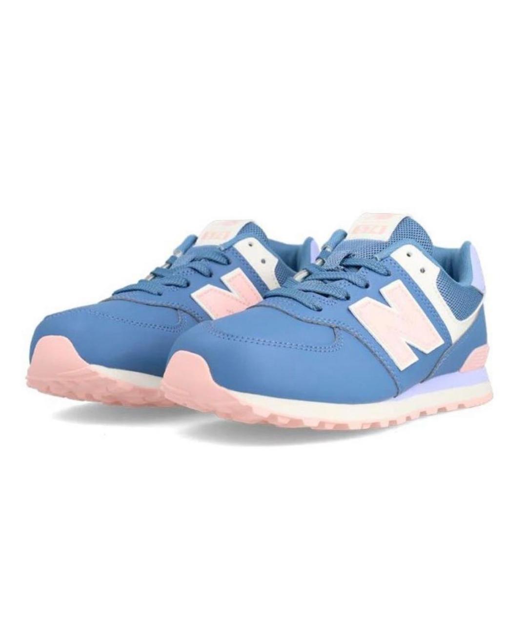 NEW BALANCE Синие кожаные кроссовки, фото 2