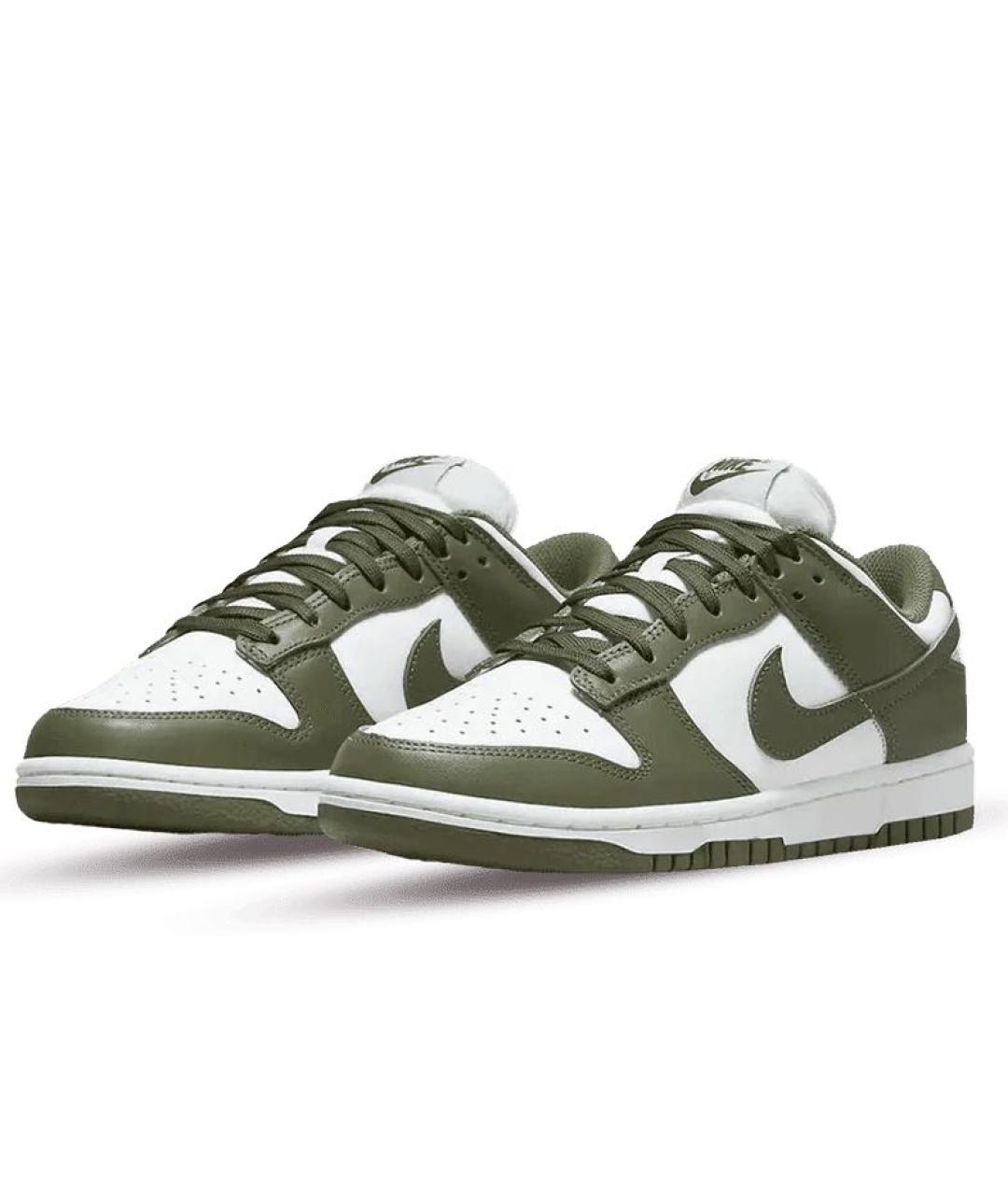 NIKE Хаки кожаные кроссовки, фото 6