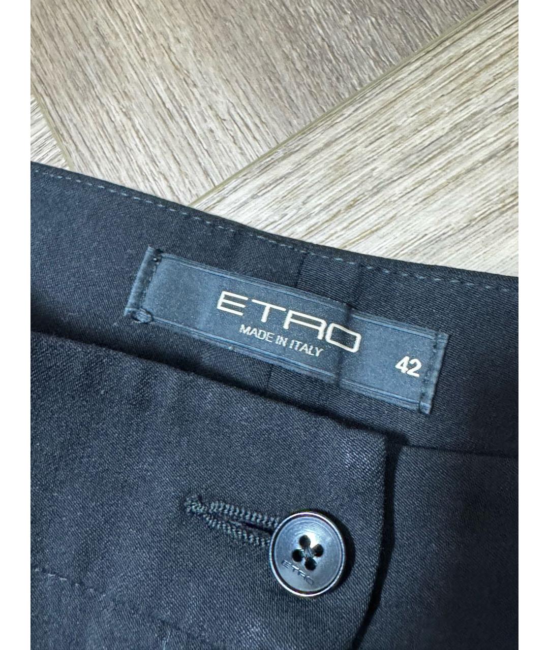 ETRO Черные прямые брюки, фото 3