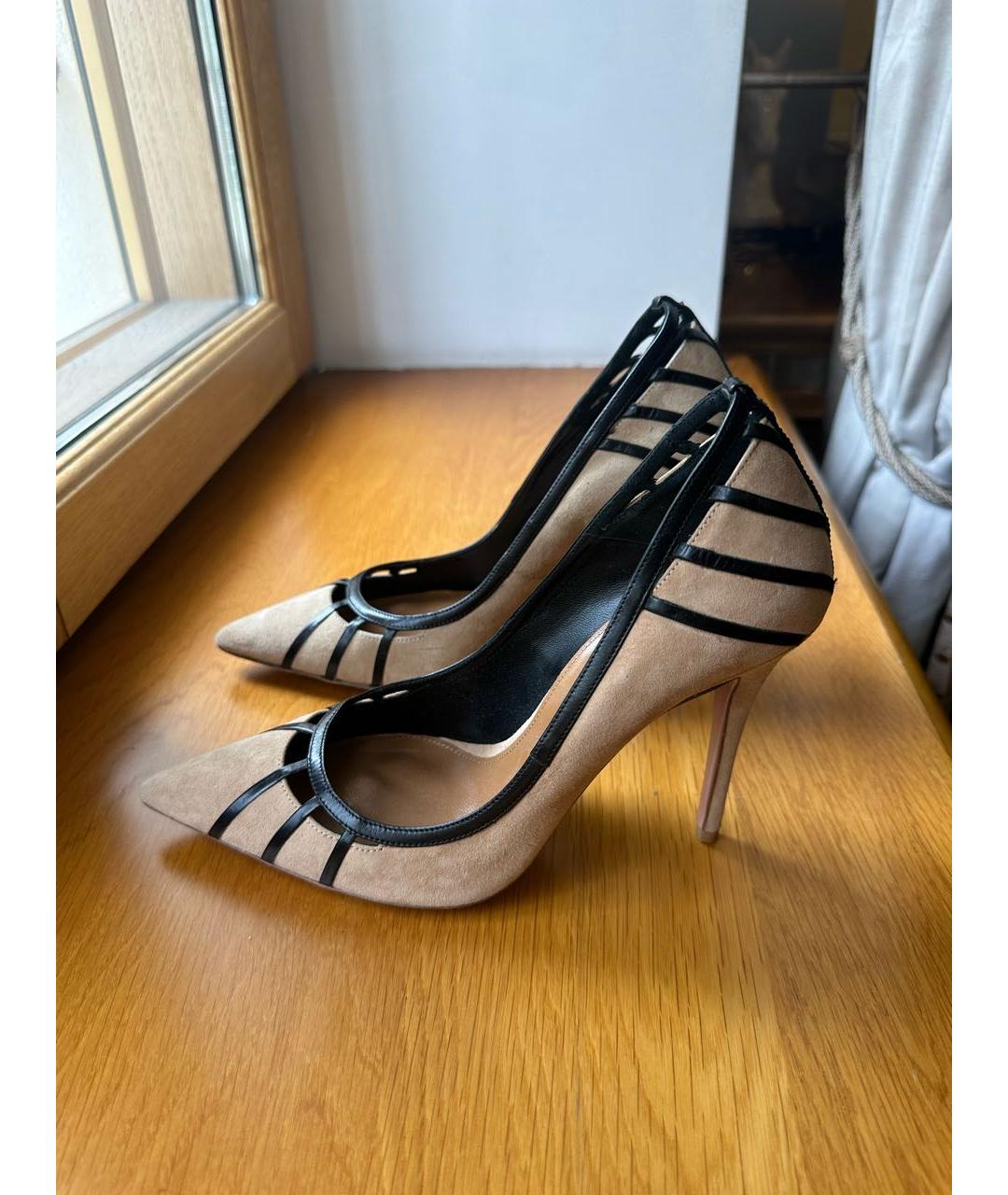 AQUAZZURA Бежевые замшевые туфли, фото 3