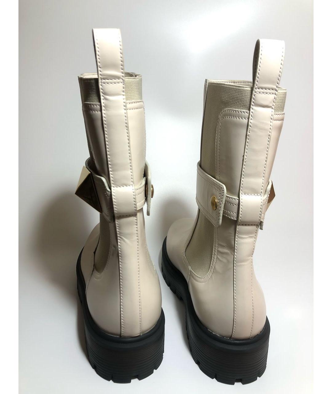 VALENTINO Белые кожаные полусапоги, фото 3