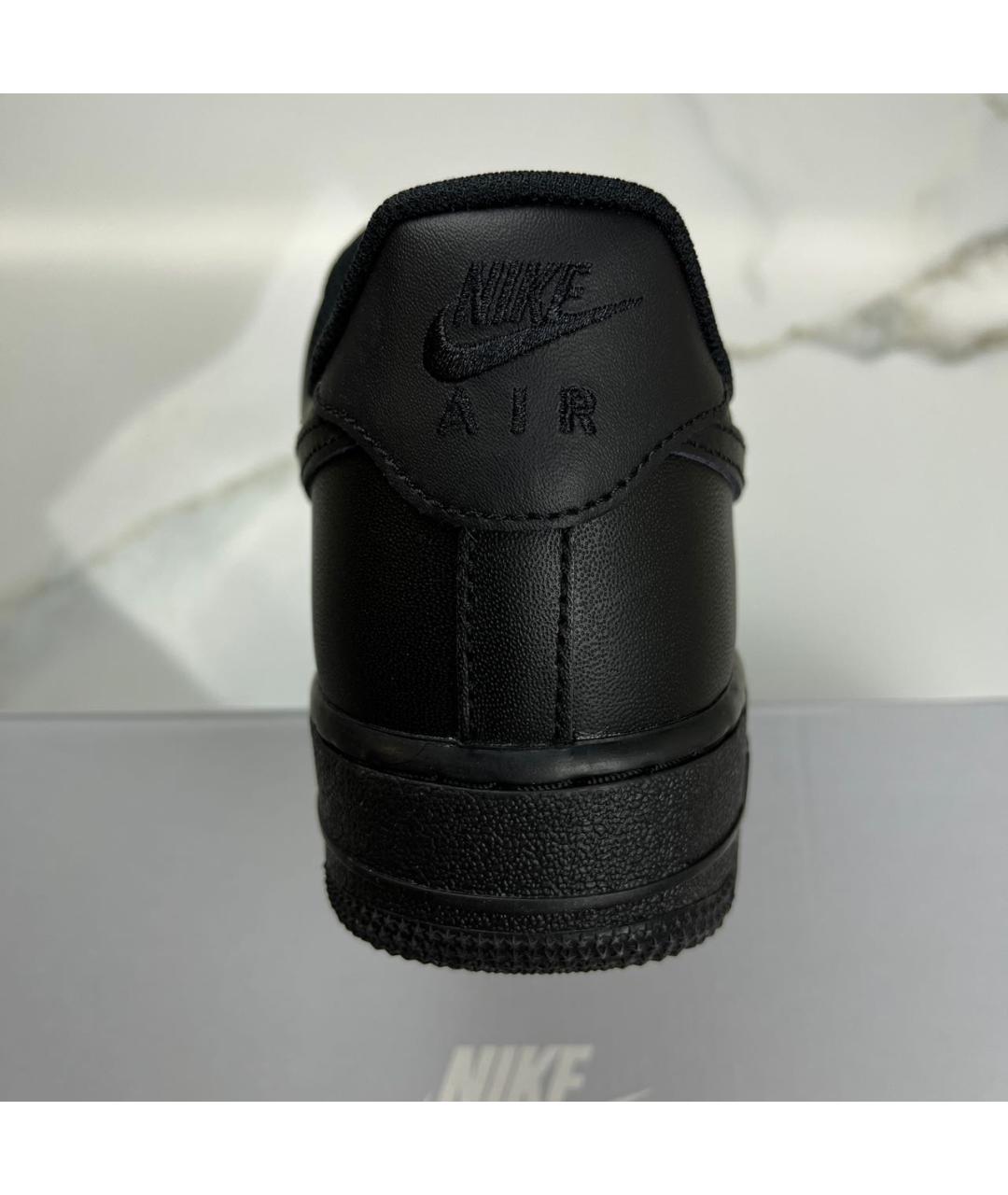 NIKE Черные кожаные низкие кроссовки / кеды, фото 7