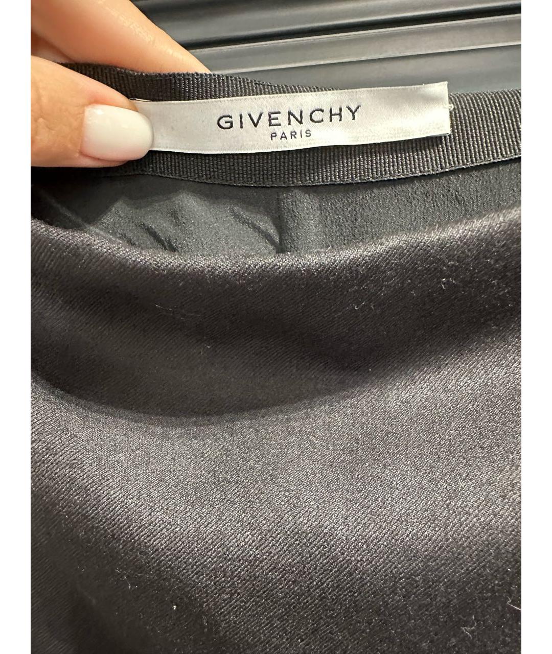 GIVENCHY Черная шерстяная юбка миди, фото 3