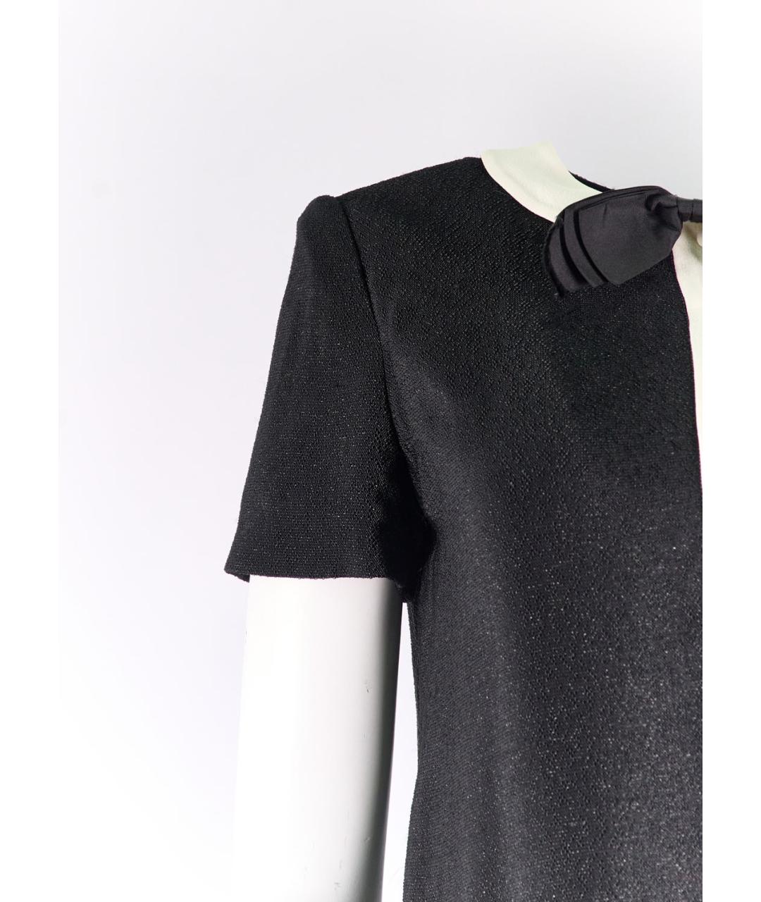 SAINT LAURENT Черное вискозное повседневное платье, фото 2