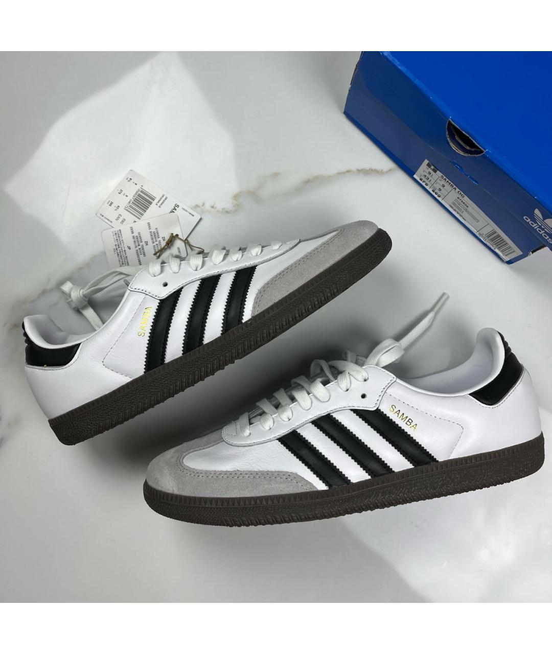 ADIDAS Белые кожаные низкие кроссовки / кеды, фото 3