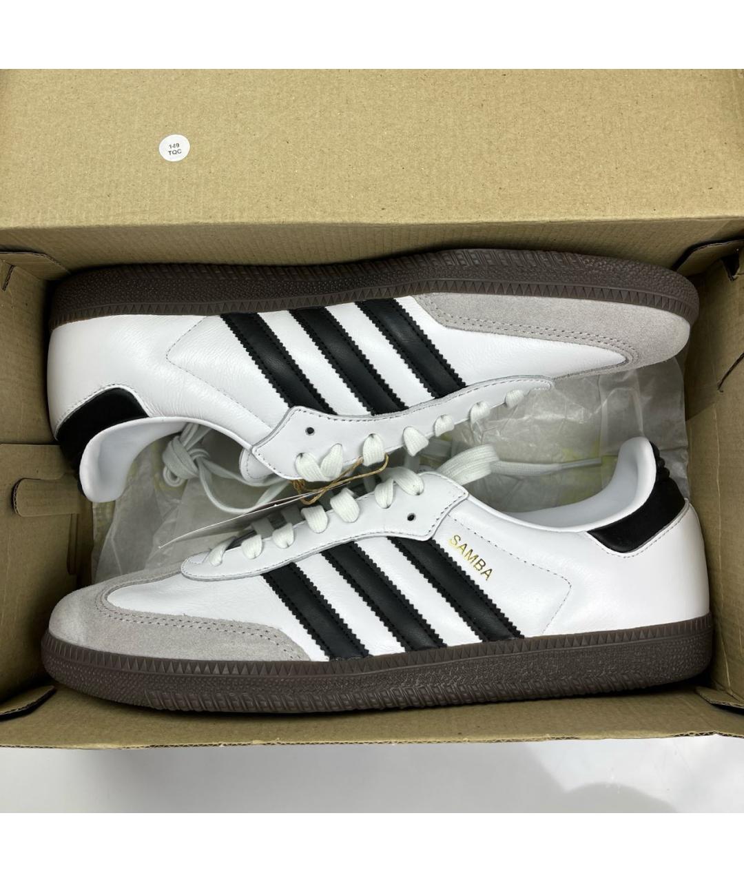 ADIDAS Белые кожаные низкие кроссовки / кеды, фото 2