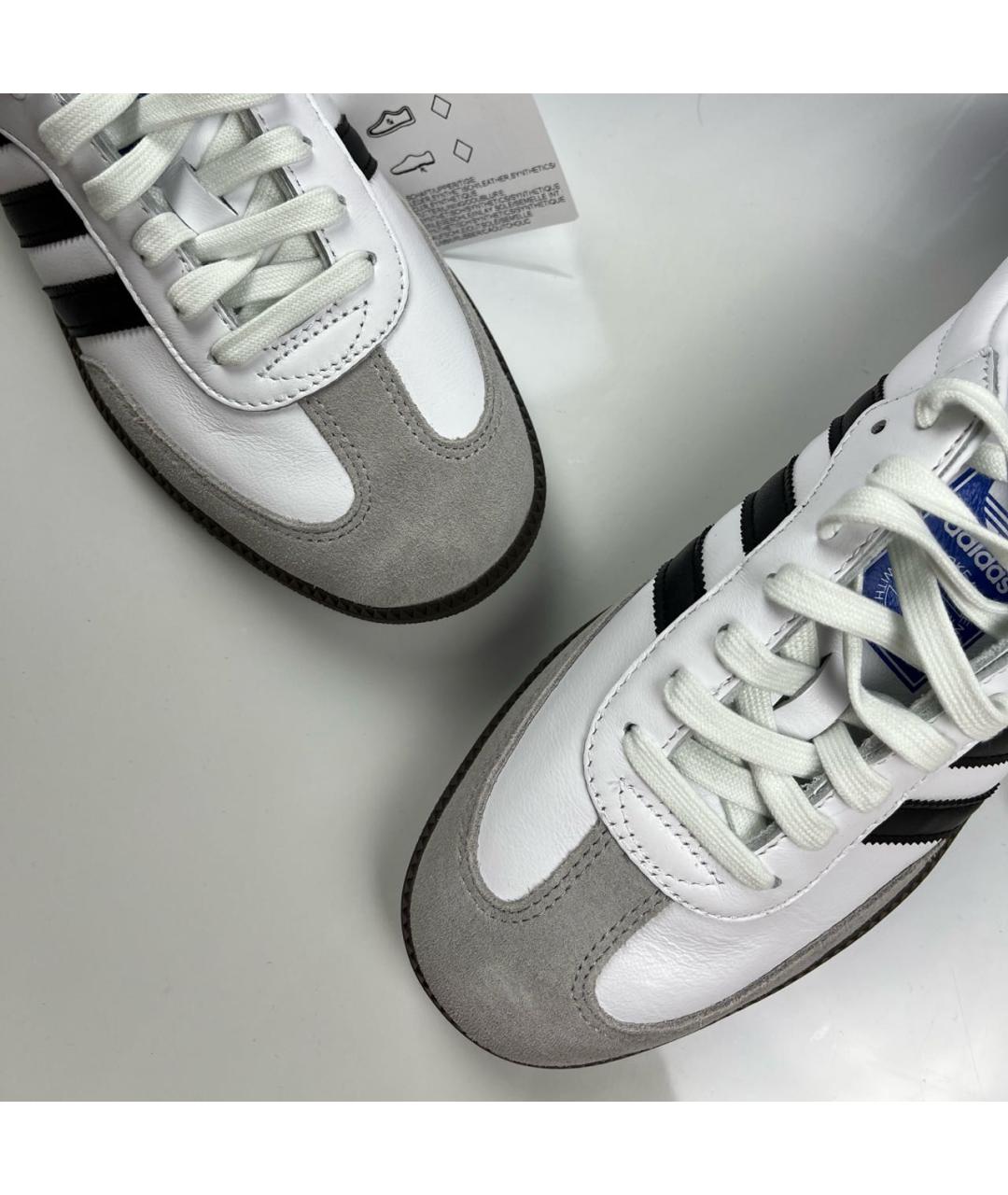 ADIDAS Белые кожаные низкие кроссовки / кеды, фото 5