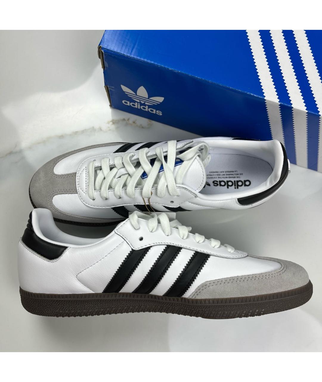 ADIDAS Белые кожаные низкие кроссовки / кеды, фото 6