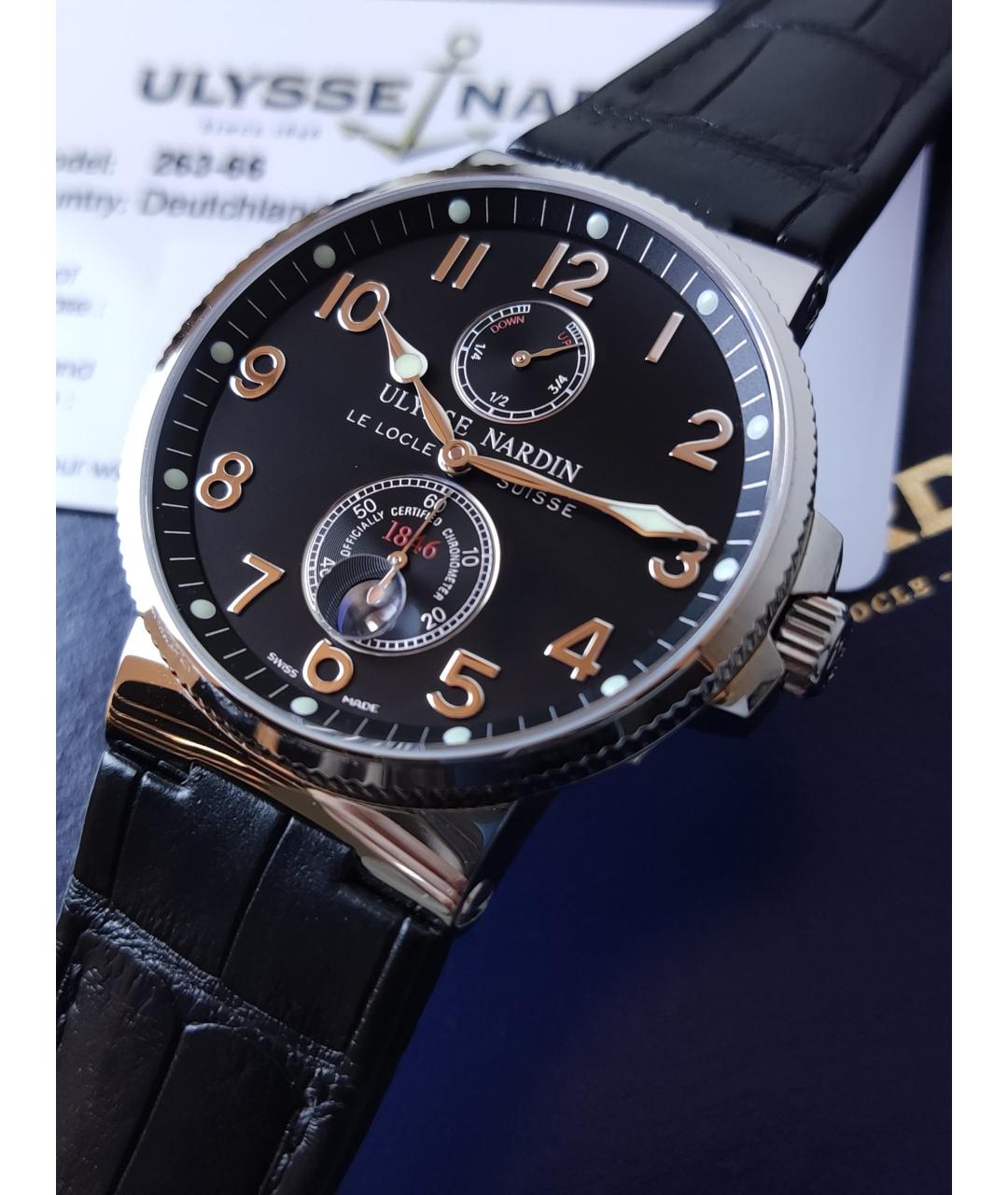 Ulysse Nardin Черные часы, фото 4