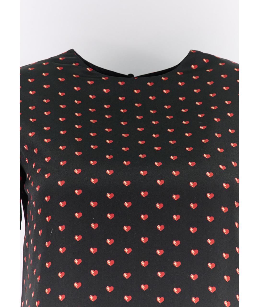 SAINT LAURENT Черное шелковое повседневное платье, фото 3