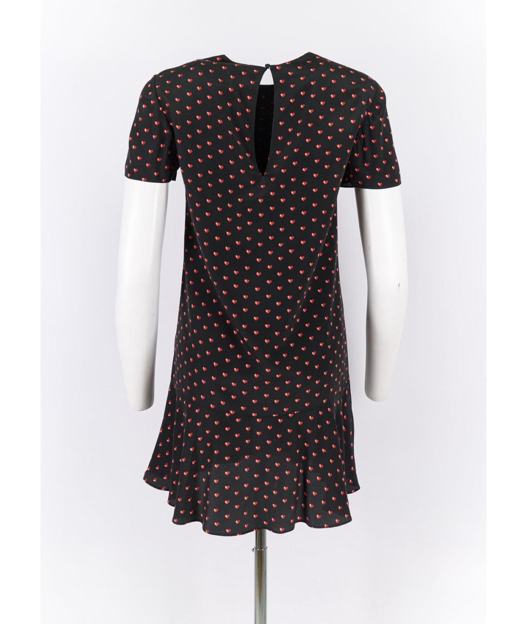 SAINT LAURENT Черное шелковое повседневное платье, фото 5