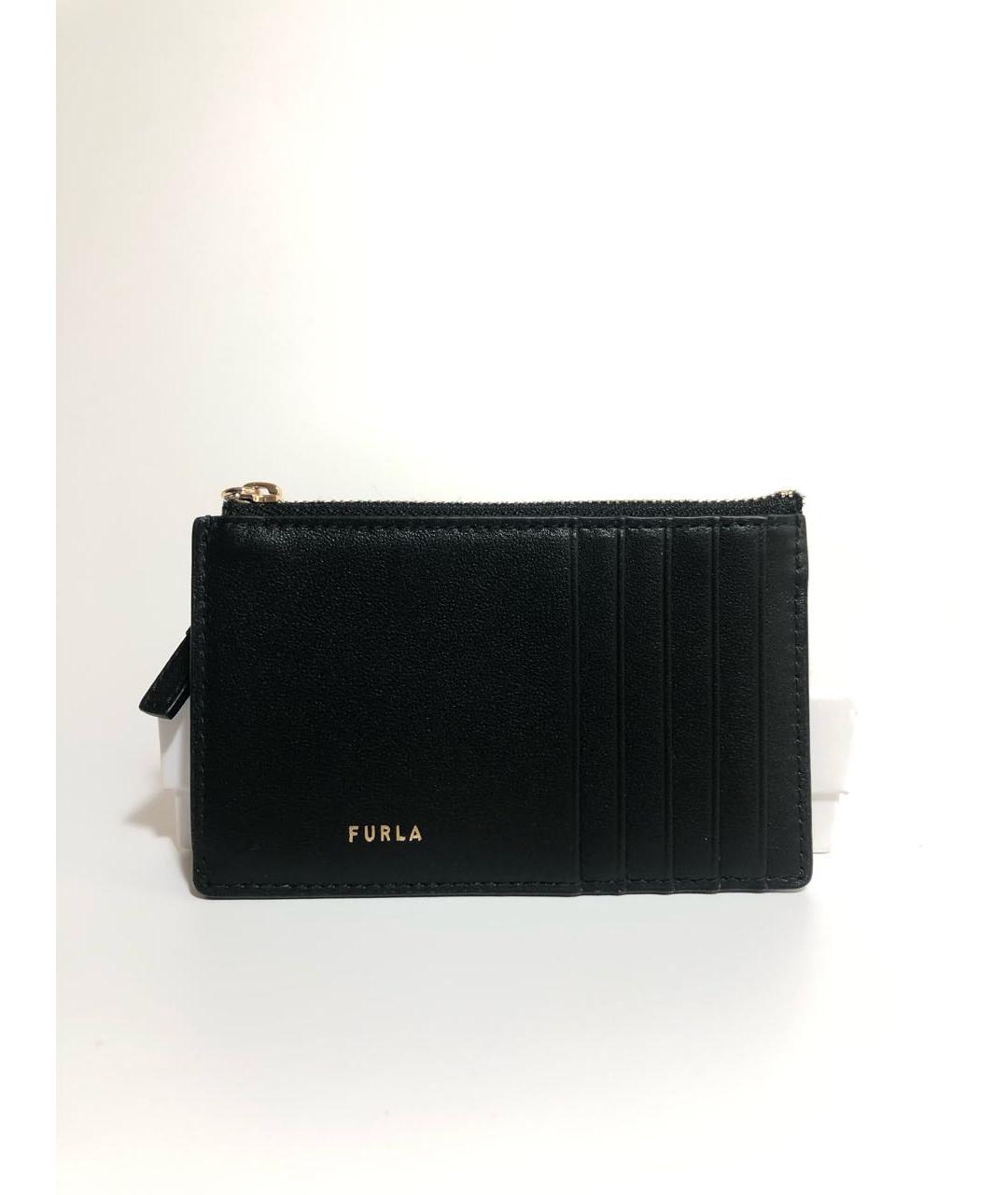 FURLA Черный кожаный кардхолдер, фото 6