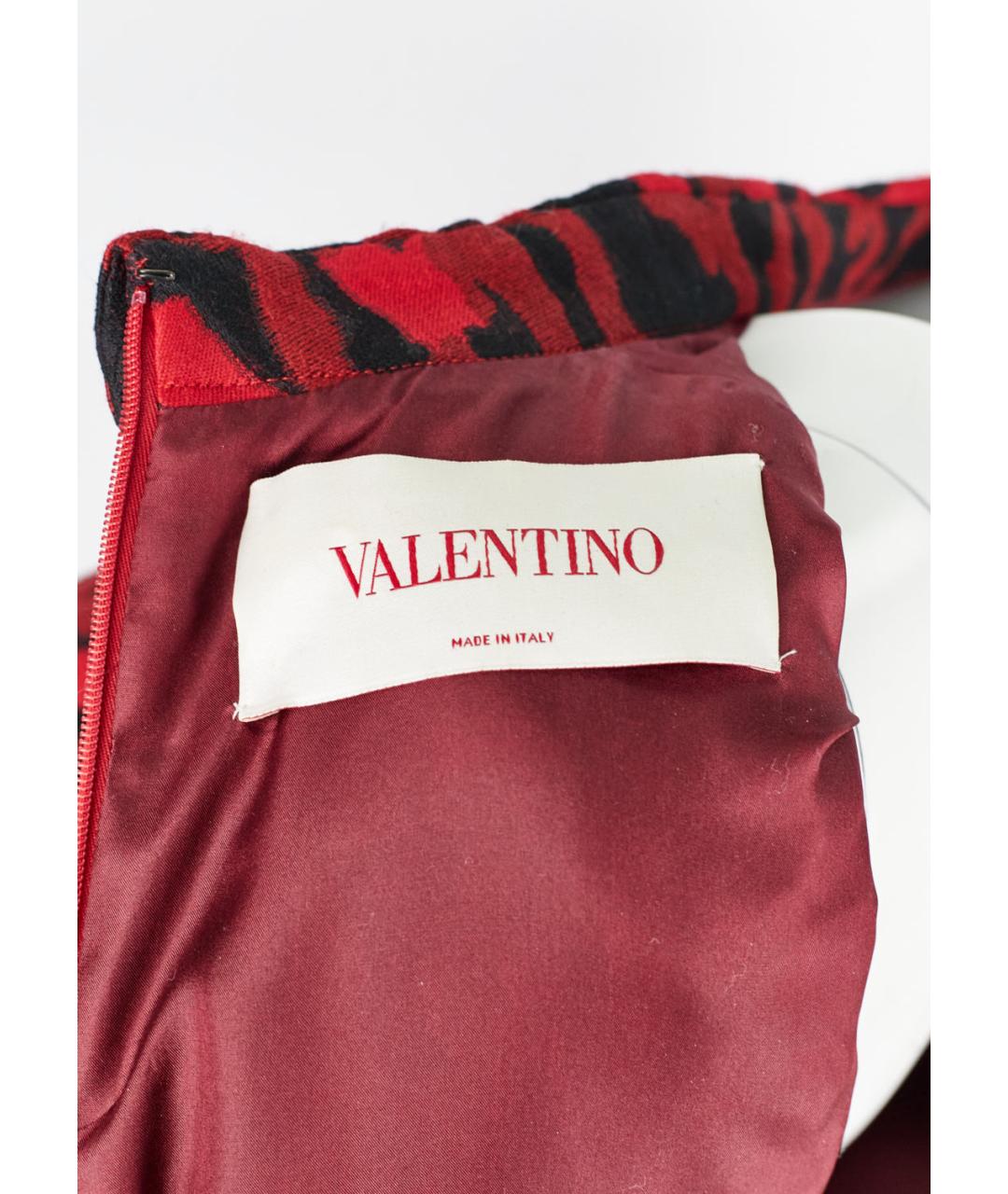 VALENTINO Красное хлопковое повседневное платье, фото 5