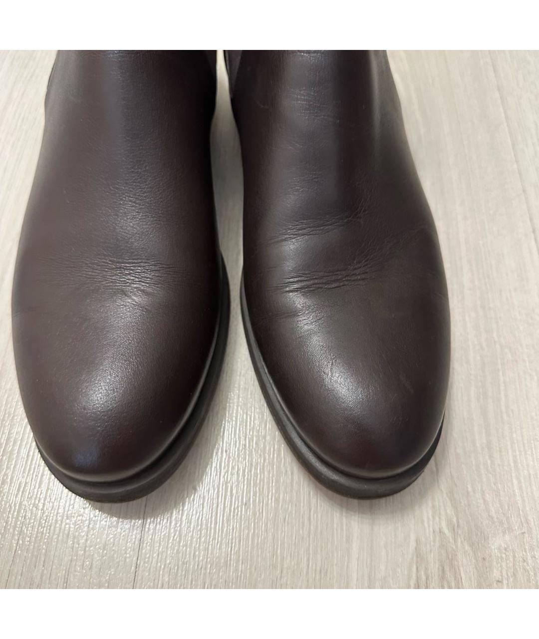 LORO PIANA Коричневые кожаные низкие ботинки, фото 2