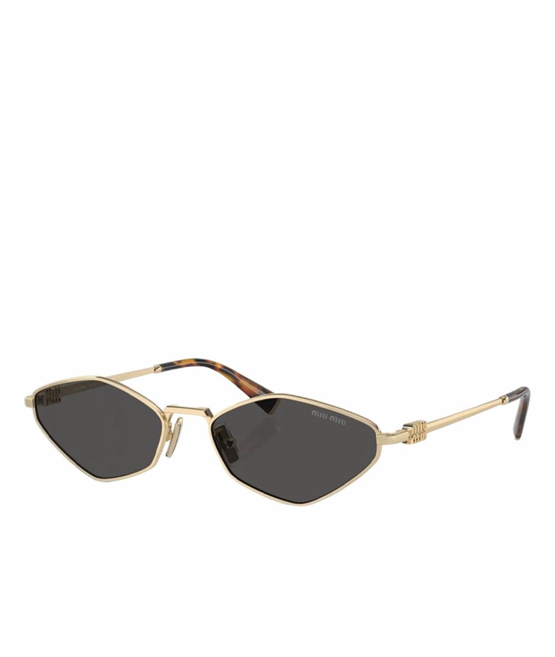 MIU MIU Антрацитовые металлические солнцезащитные очки, фото 1
