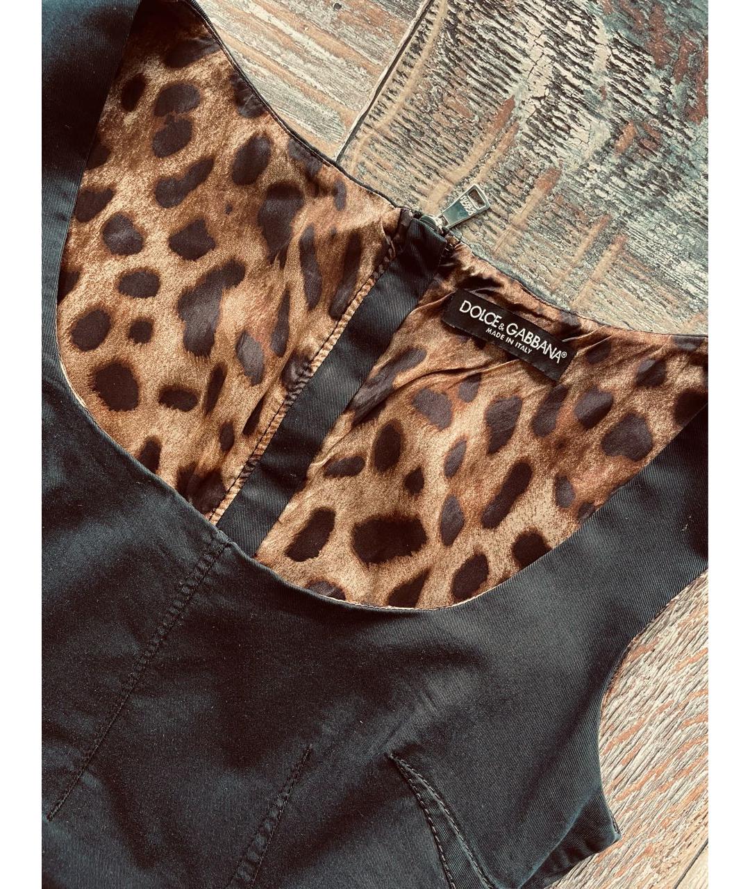 DOLCE&GABBANA Черное повседневное платье, фото 3