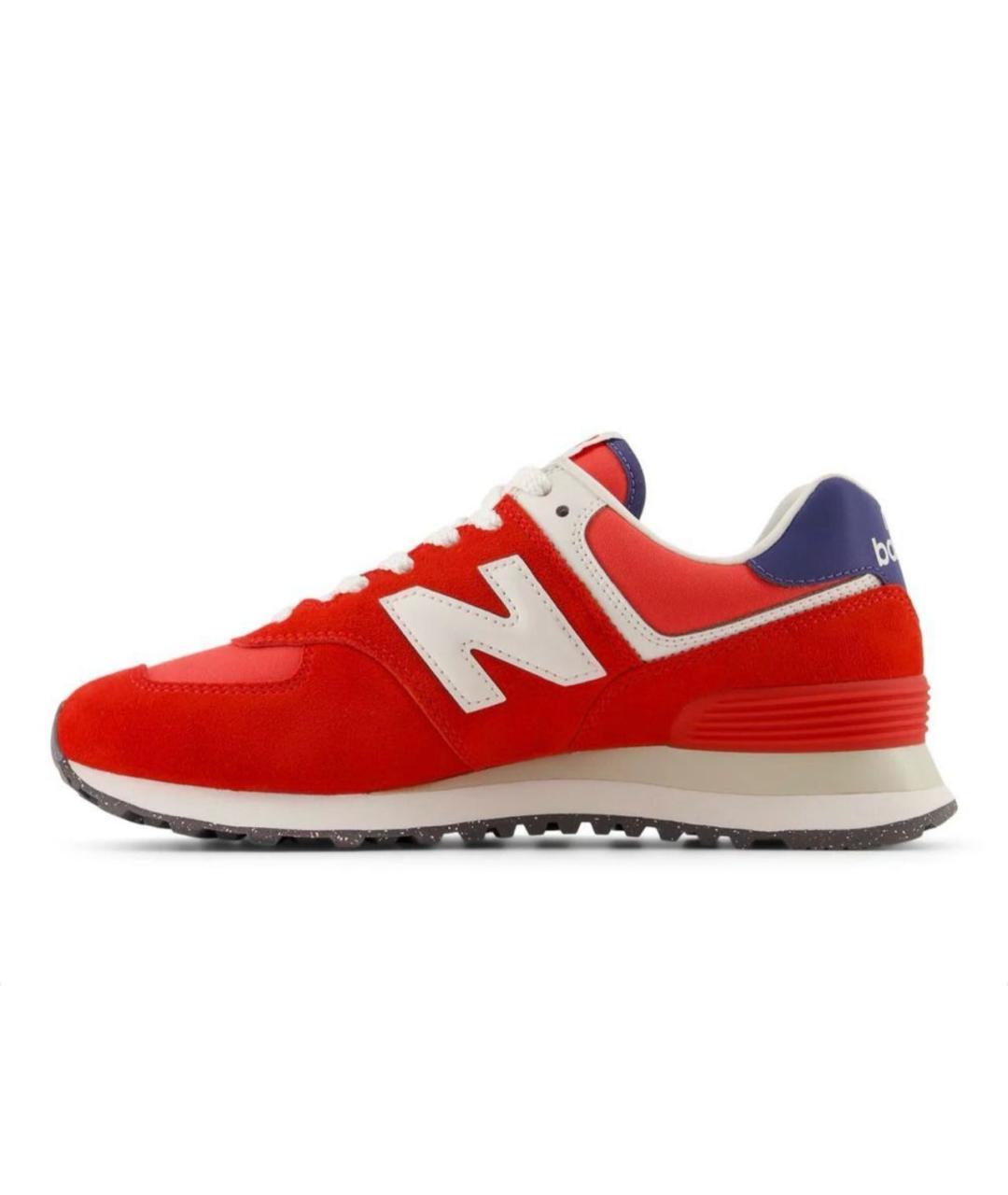 NEW BALANCE Красные замшевые кроссовки, фото 2