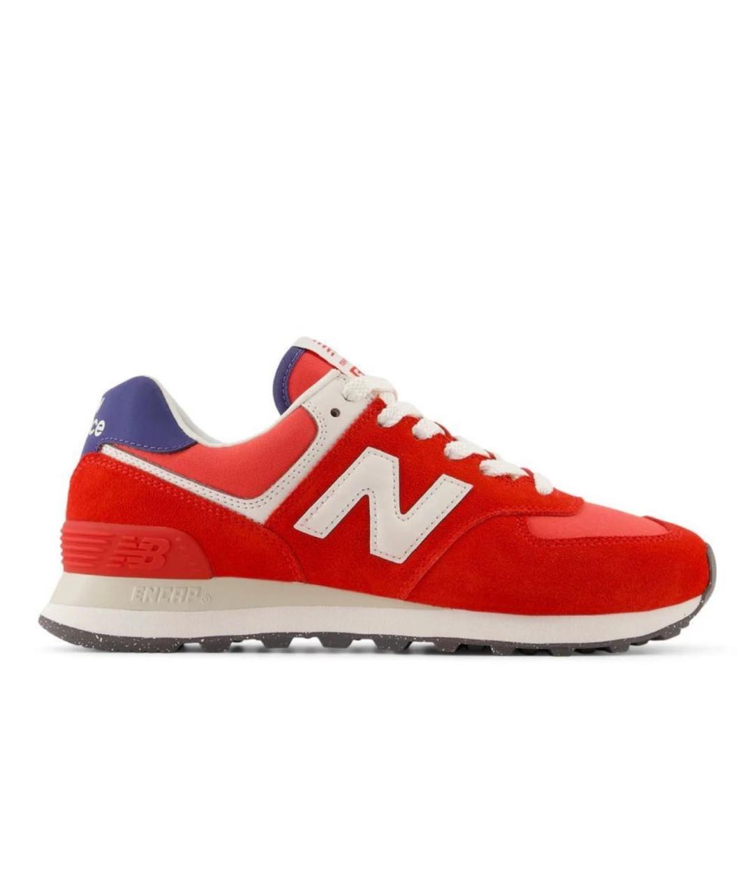 NEW BALANCE Красные замшевые кроссовки, фото 7