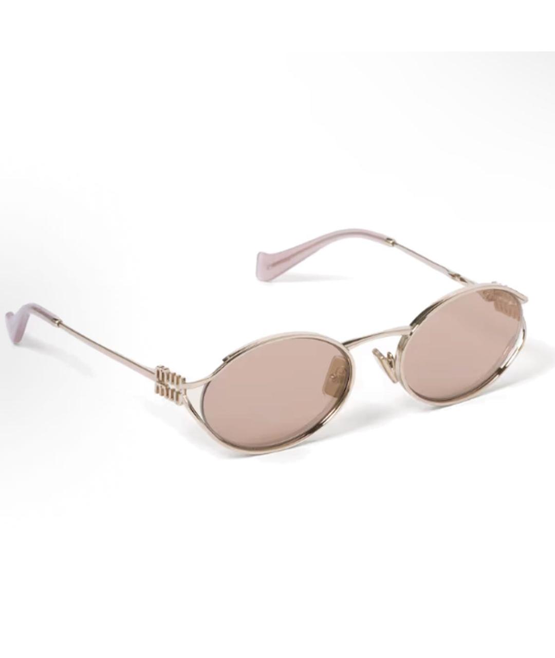 MIU MIU Коралловые металлические солнцезащитные очки, фото 2