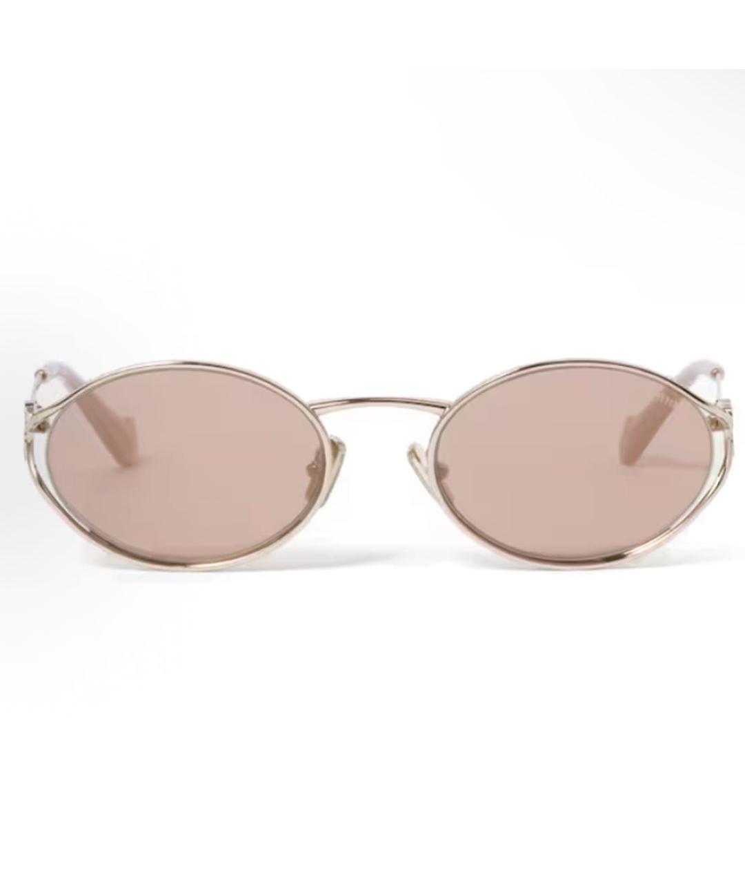 MIU MIU Коралловые металлические солнцезащитные очки, фото 3